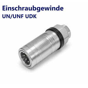 Screw-in thread UN/UNF UDK Can be coupled under pressure