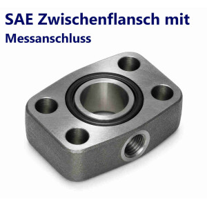 SAE Zwischenflansch mit Messanschluss