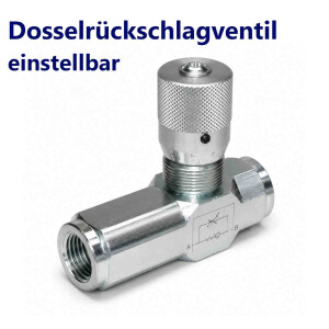 Dosselrückschlagventil einstellbar