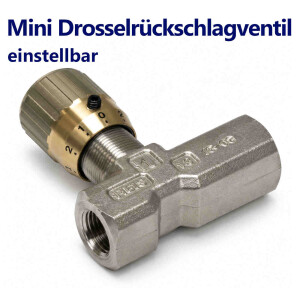 Mini Drosselrückschlagventil einstellbar