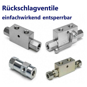Rückschlagventile einfachwirkend entsperrbar