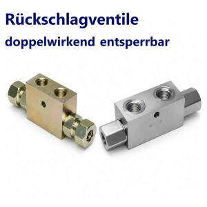 Rückschlagventile doppelwirkend entsperrbar