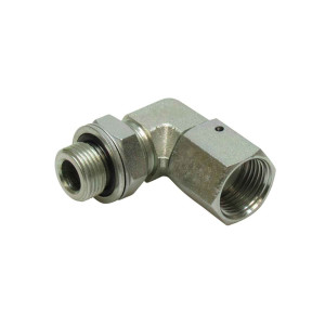 Pre-assembled adjustable angle screw-in fitting