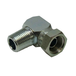 Pre-assembled adjustable angle screw-in fitting