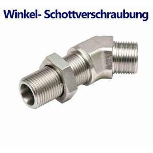 Elbow bulkhead screw connection