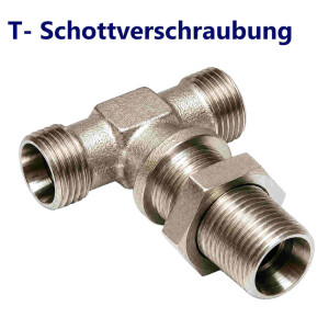 T-shaped bulkhead fitting