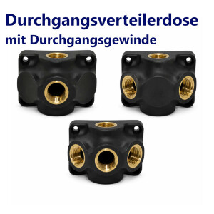 Durchgangsverteilerdose mit Durchgangsgewinde
