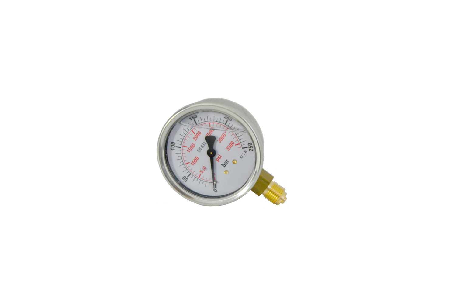Glycerin pressure gauge with bottom connection brass 1/4" BSP