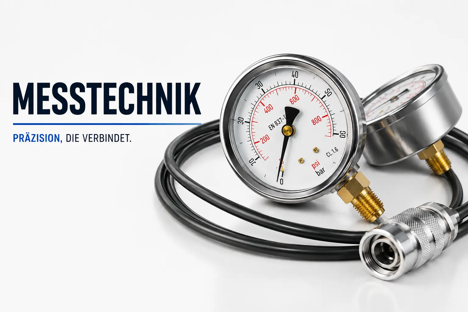 Glyzerinmanometer, Messverschraubungen und Messschläuche...