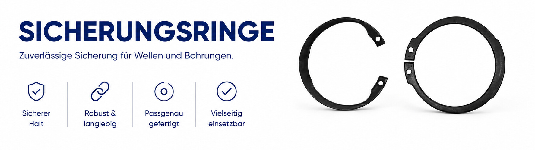 Innen und Außensicherungsringe