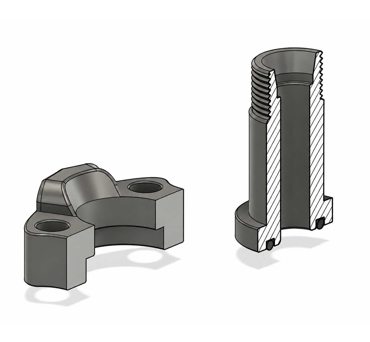 Hydraulik Flanschverschraubung mit Flanschhälfte