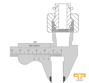 Metric heavy representation of internal thread with external cone