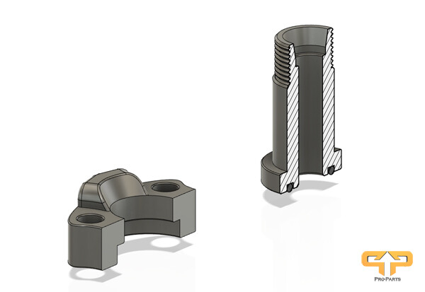 BSPP thread table with representation of the taper