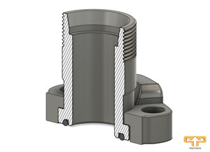 Representation of an SAE flange that is cut