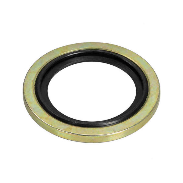 Ein Usit Ring hat eine metalische Flachdichtung und innen ein gummi Dichtwulst zur statischen Abdichtung