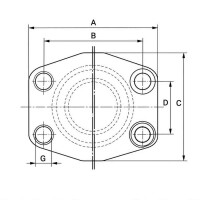 SAE Verschluss Gegenflansch VFV3G 3000 PSI