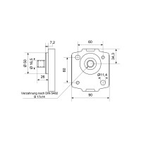CASE Außenzahnradpumpe BG2 8,2cm³/U+8,2cm³/U linksdrehend aus Aluminium