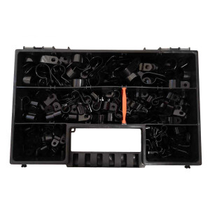 schwarzes Chassie Kabelschellen Set als 250 tlg.