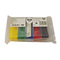 5er Set Kabelbinder farbig 100mm x 2,5mm 500 Stück Sortiment box