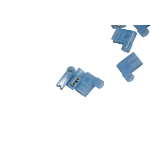 Winkelflachsteckhülsen blau Flachsteckhülsen 90° Winkel Kabelschuhe Kabelverbinder