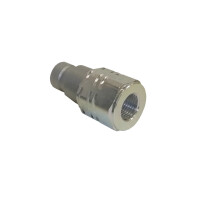 Flat Face Stecker liegt mit dem UN/UNF Innengewinde diagonal nach rehcts