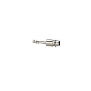 Druckluft Stecker aus Messing vernickelt wird mit der...