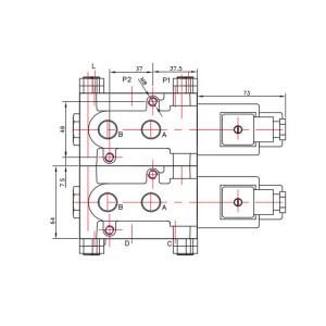 6/2 Wegeventil mit Magnetspule 2DVS6 50l