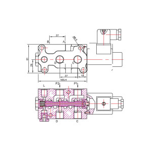 6/2-Wegeventil MSP 50l 2DVS6 IGR1/2" 12V