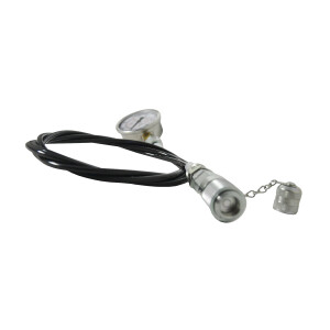Hydraulic pressure tester with diagnostic coupling, 2m measuring hose and 600 bar pressure gauge