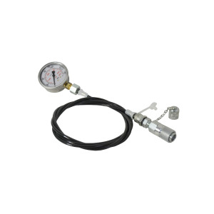 Hydraulic pressure tester with diagnostic coupling, 2m measuring hose and 600 bar pressure gauge