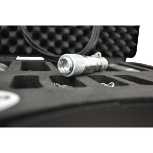 Hydraulic measuring case with glycerine pressure gauge, measuring hose, measuring screw connection and hydraulic couplings SVK, flat face, diagnostic coupling