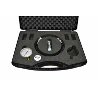 Hydraulic pressure tester with diagnostic coupling, 2m measuring hose and 600 bar pressure gauge in the case