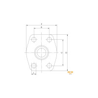 SAE Zwischenplatte mit O-Ringnut SFS 6000 PSI-9000 PSI