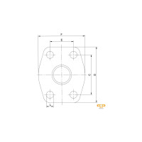 SAE Abschlussplatte mit O-Ringnut SFL 3000 PSI