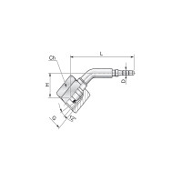 Minimess Pressnippel DKOS 45°