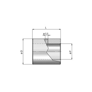 Hydraulikzylinder Buchse mit Schmiernippelbohrung