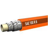 orangener SAE 100 R8 Thermoplastschlauch mit zwei lagigem Aramidfasergeflechte