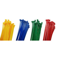farbige wiederlösbare Kabelbinder in gelb blau grün und rot
