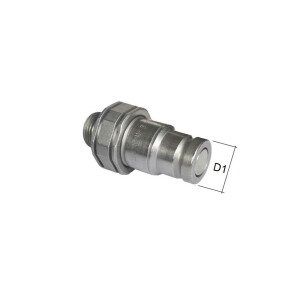 Flat Face Stecker der Anschluss wird zur rechten Seite...