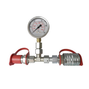 T Prüfer mit 250bar Glyzerin Manometer mit SVK...