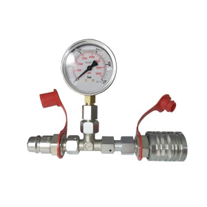 T Prüfer mit 250bar Glyzerin Manometer mit SVK...