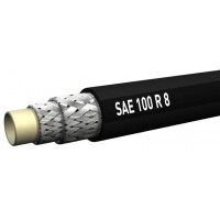 schwarzer R8 Thermoplastschlauch  mit zweifachem Aramidfasergeflechte