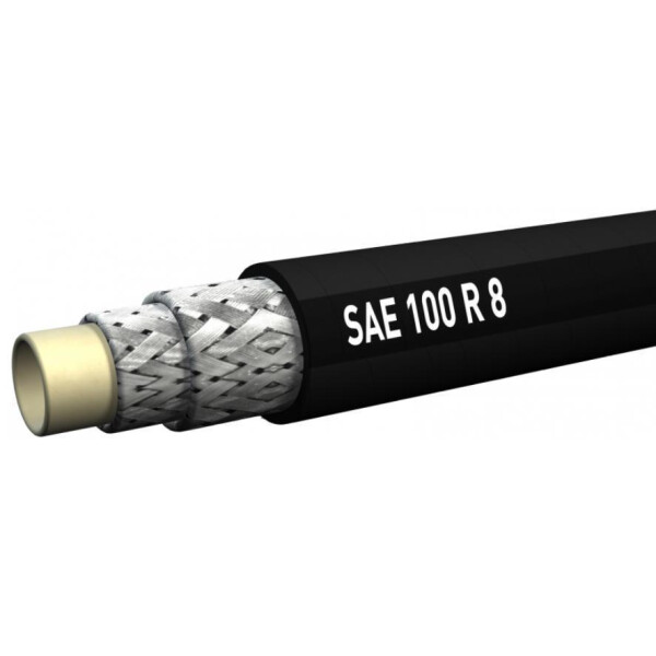 schwarzer R8 Thermoplastschlauch  mit zweifachem Aramidfasergeflechte