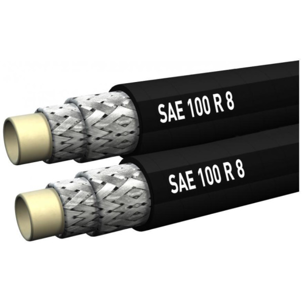 schwarzer SAE 100 R8 zwillings Thermoplastschlauch mit zweifachem Aramidfasergeflechte