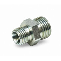 Gerade reduzierverschraubung  mit doppelnippel und metrischem außengewinde