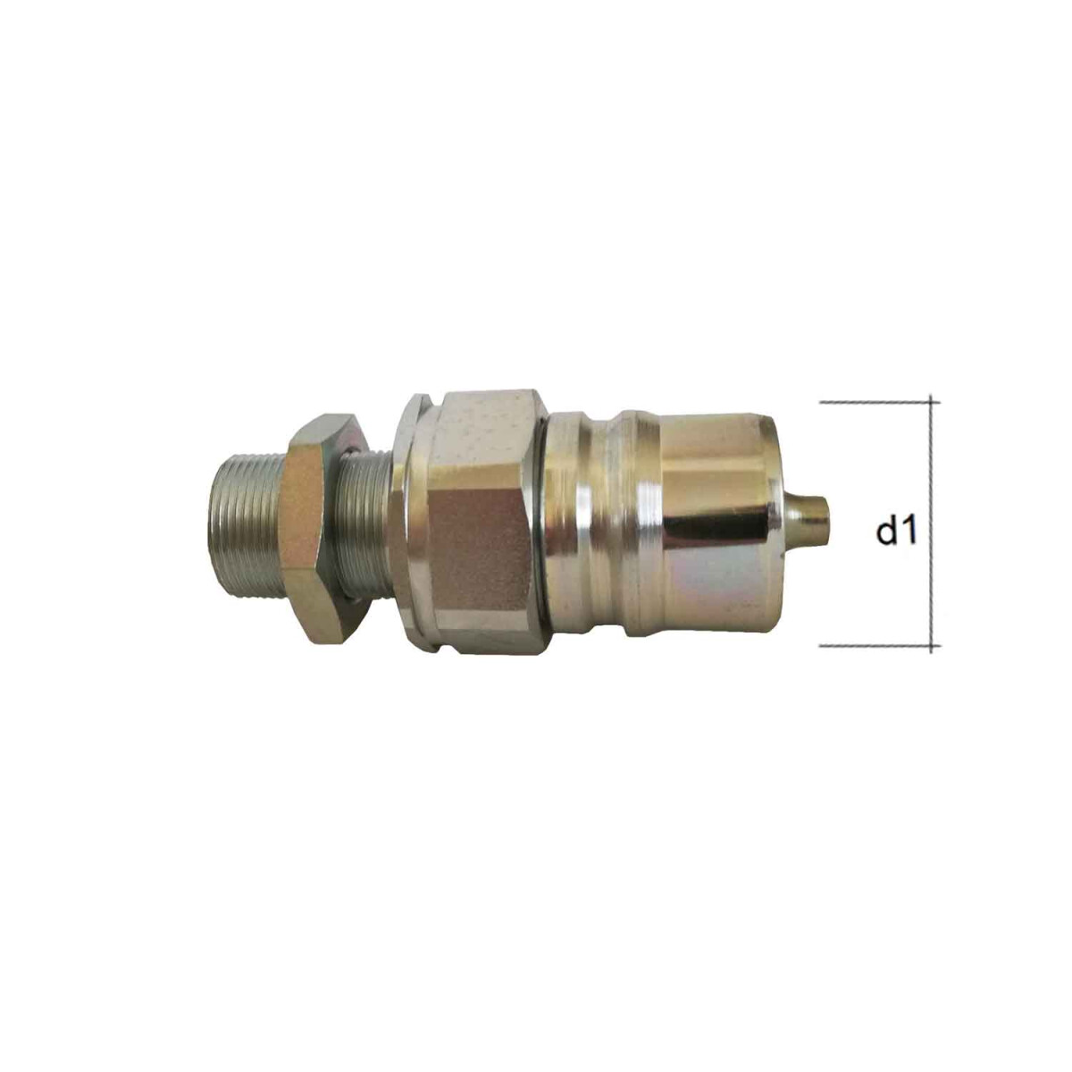 Hydraulik-Kupplung Push-Pull Steckkupplung, BG 3 (12L, M18x1,5), ISO 7241-1A, Max. 250 Bar, Mit Abreißfunktion Hydraulik-Kupplung Push-Pull Steckkupplung, BG 3 (12L, M18x1,5), ISO 7241-1A, Max. 250 Bar, Mit Abreißfunktion
