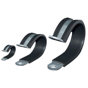 Rohrschellen in der Bandbreite 20mm ummantelt von einem...