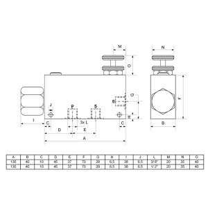 SRV-IGR3/4" 150/90 l/min 210 bar AL