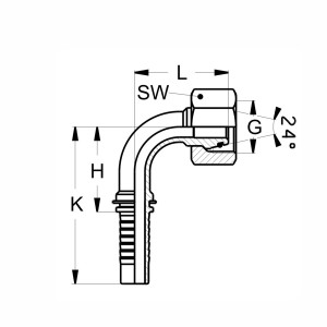 Longdrop DKOL Pressnippel technische Zeichnung
