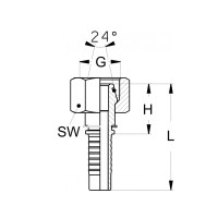 Technische Zeichnung für Pressnippel metrisch schwer